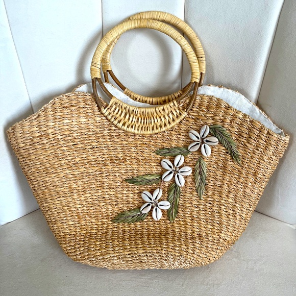 Vintage straw bag - Picture 1 of 3